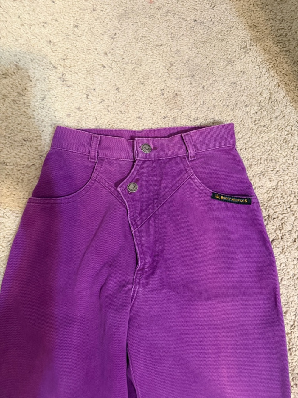 Vintage Women's Rockies Purple Jeans Bareback Size 23 L 34 - Picture 3 of 9
